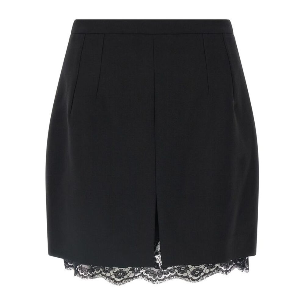 Dolce & Gabbana Black Virgin Wool Long Women's Skirt